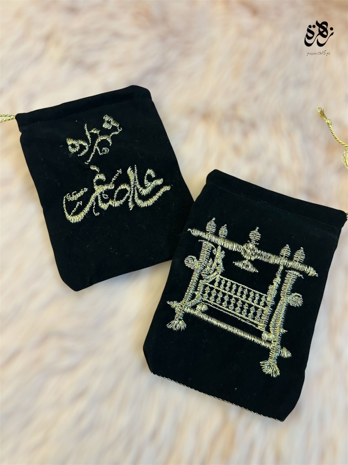 Black Valvet Embrioded Pouches of Ya Shahzada Ali Asghar AS with Jhoolah