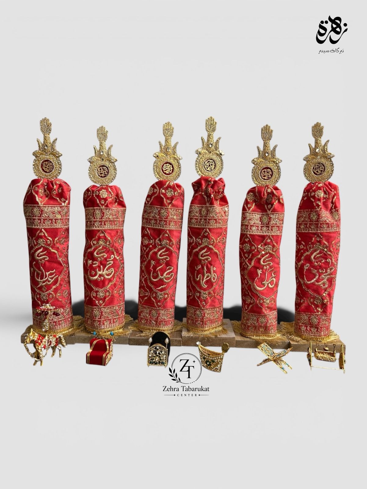 Pink  Color Azakhana Alam Patka Punjatan Hazrat Abbas (as)