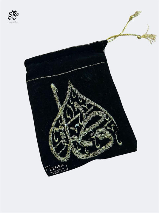 Black valvet pouches of Ya Fatima Zehra SA