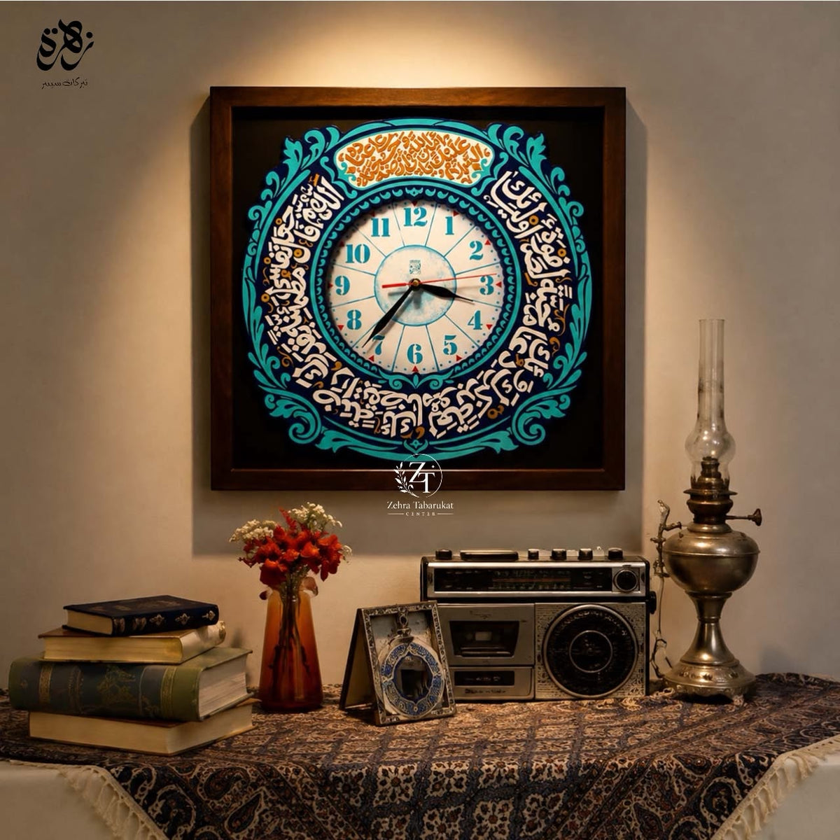Elegant Islamic Arabic Calligraphy Wall Clock – A Timeless Piece of Faith & Art & Islamic Wall Collection