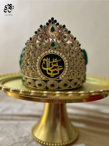 Beautiful Green Amama Taaj | Mola Ghazi Abbas AS