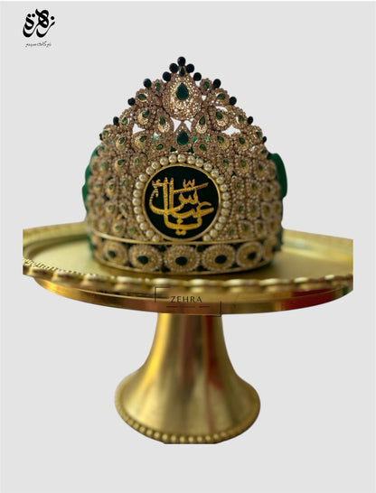 Beautiful Green Amama Taaj | Mola Ghazi Abbas AS
